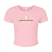 Cats Embroidered Micro Rib Baby Tee