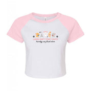 Cats Embroidered Micro Rib Baby Tee