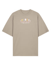 Cats Embroidered Oversized Organic Cotton T-Shirt