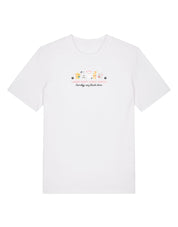 Cats Embroidered Organic Cotton T-Shirt