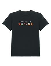 Christmas Club Embroidered Organic Cotton Childrens T-Shirt