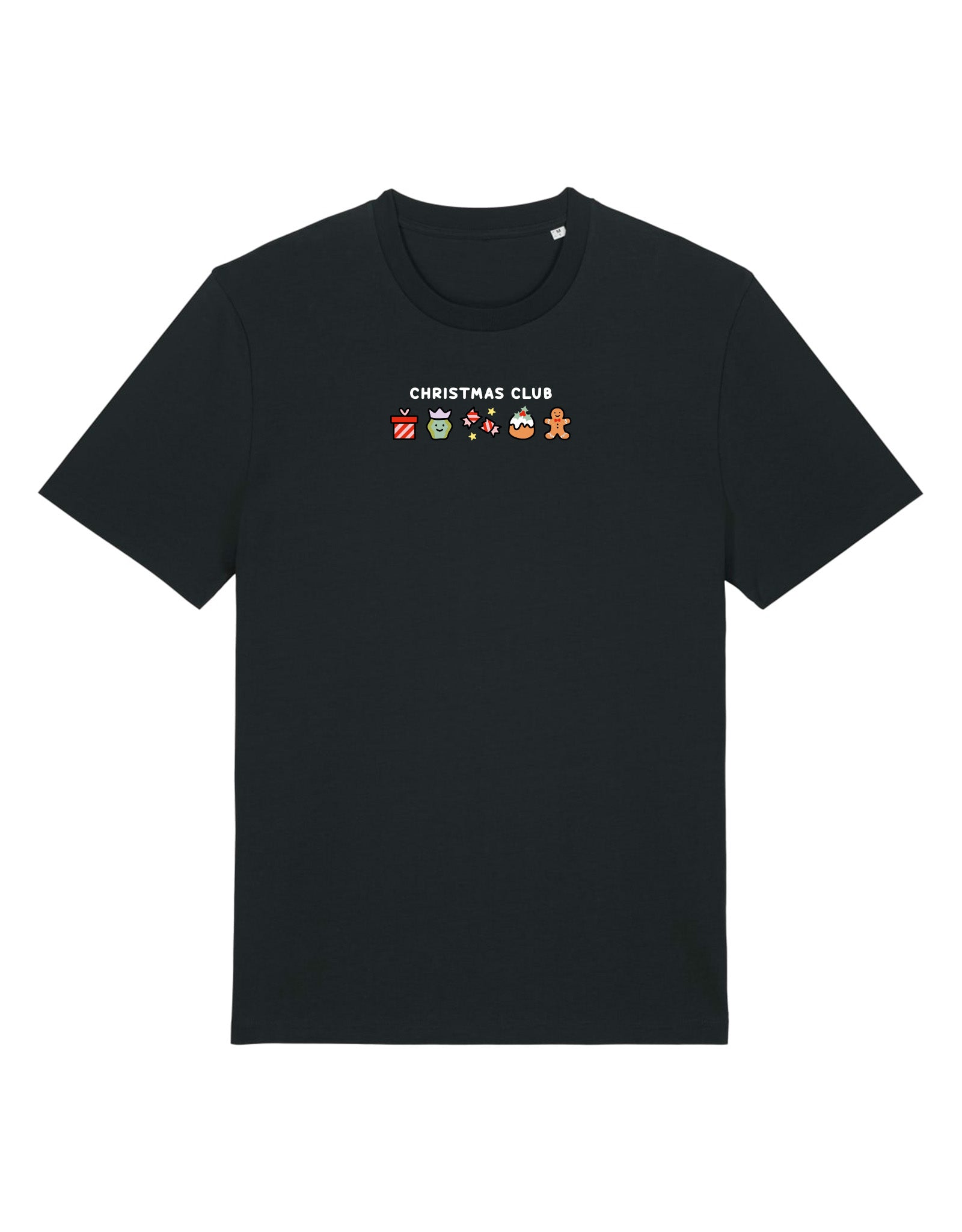 Christmas Club Embroidered Organic Cotton T-Shirt