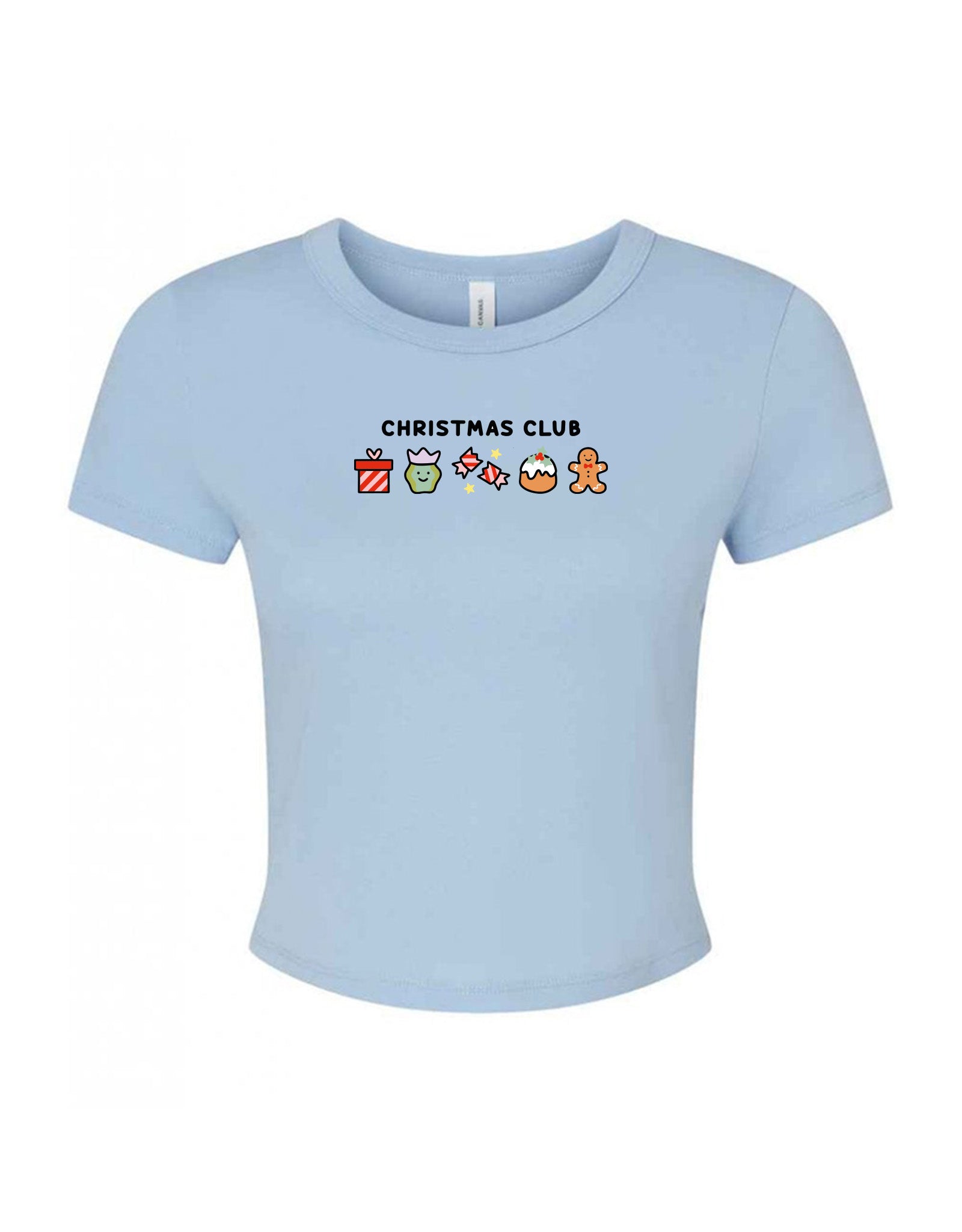 Christmas Club Embroidered Micro Rib Baby Tee