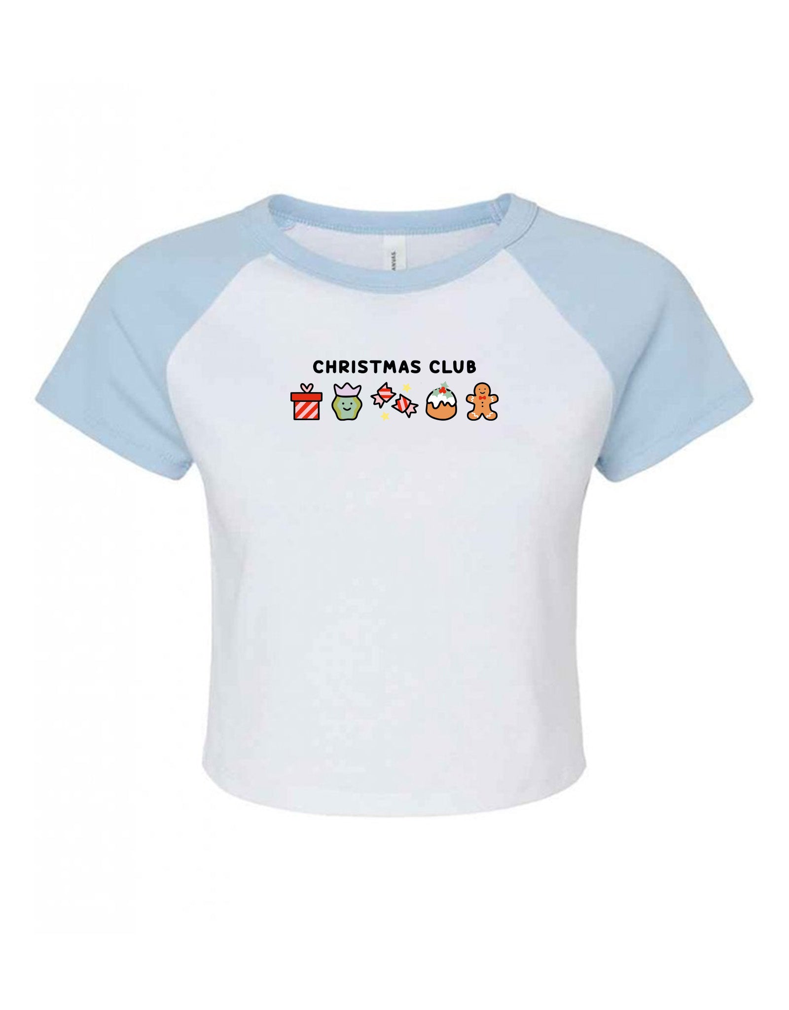 Christmas Club Embroidered Micro Rib Baby Tee