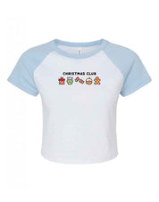 Christmas Club Embroidered Micro Rib Baby Tee