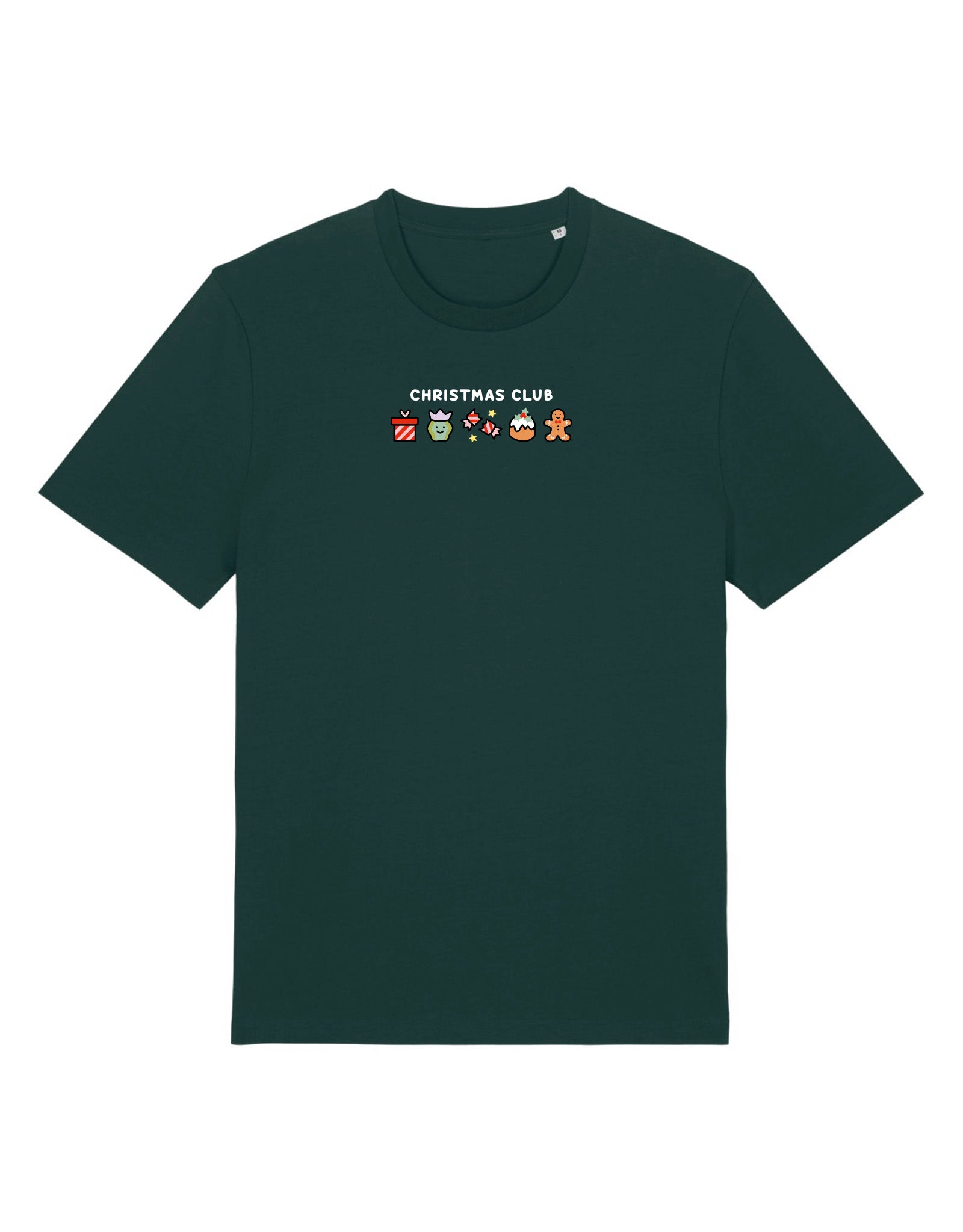 Christmas Club Embroidered Organic Cotton T-Shirt
