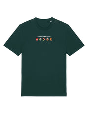 Christmas Club Embroidered Organic Cotton T-Shirt