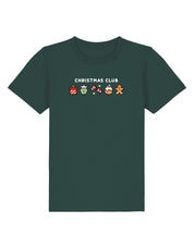 Christmas Club Embroidered Organic Cotton Childrens T-Shirt