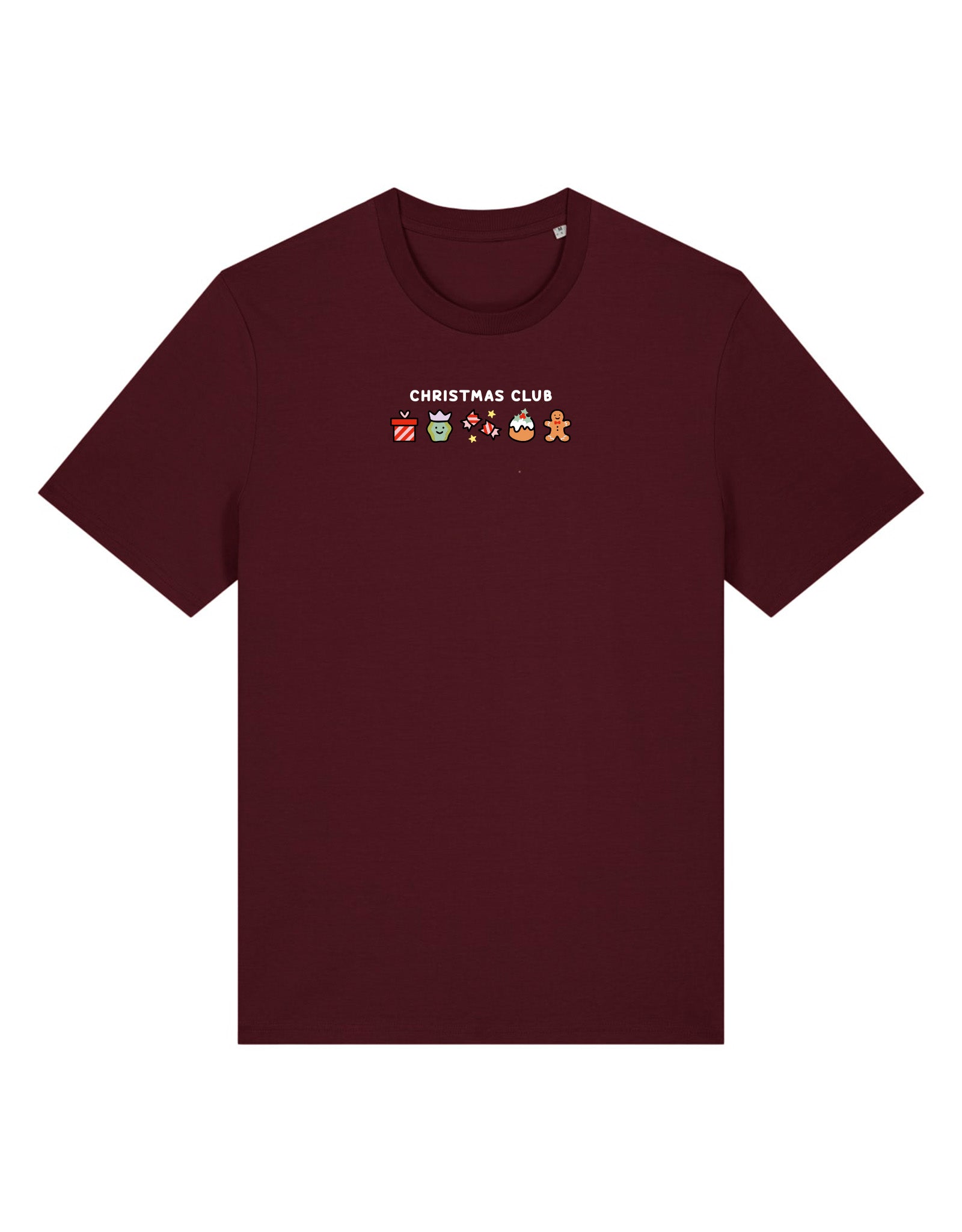 Christmas Club Embroidered Organic Cotton T-Shirt