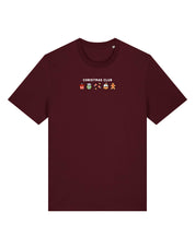 Christmas Club Embroidered Organic Cotton T-Shirt