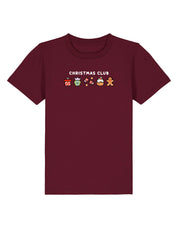 Christmas Club Embroidered Organic Cotton Childrens T-Shirt