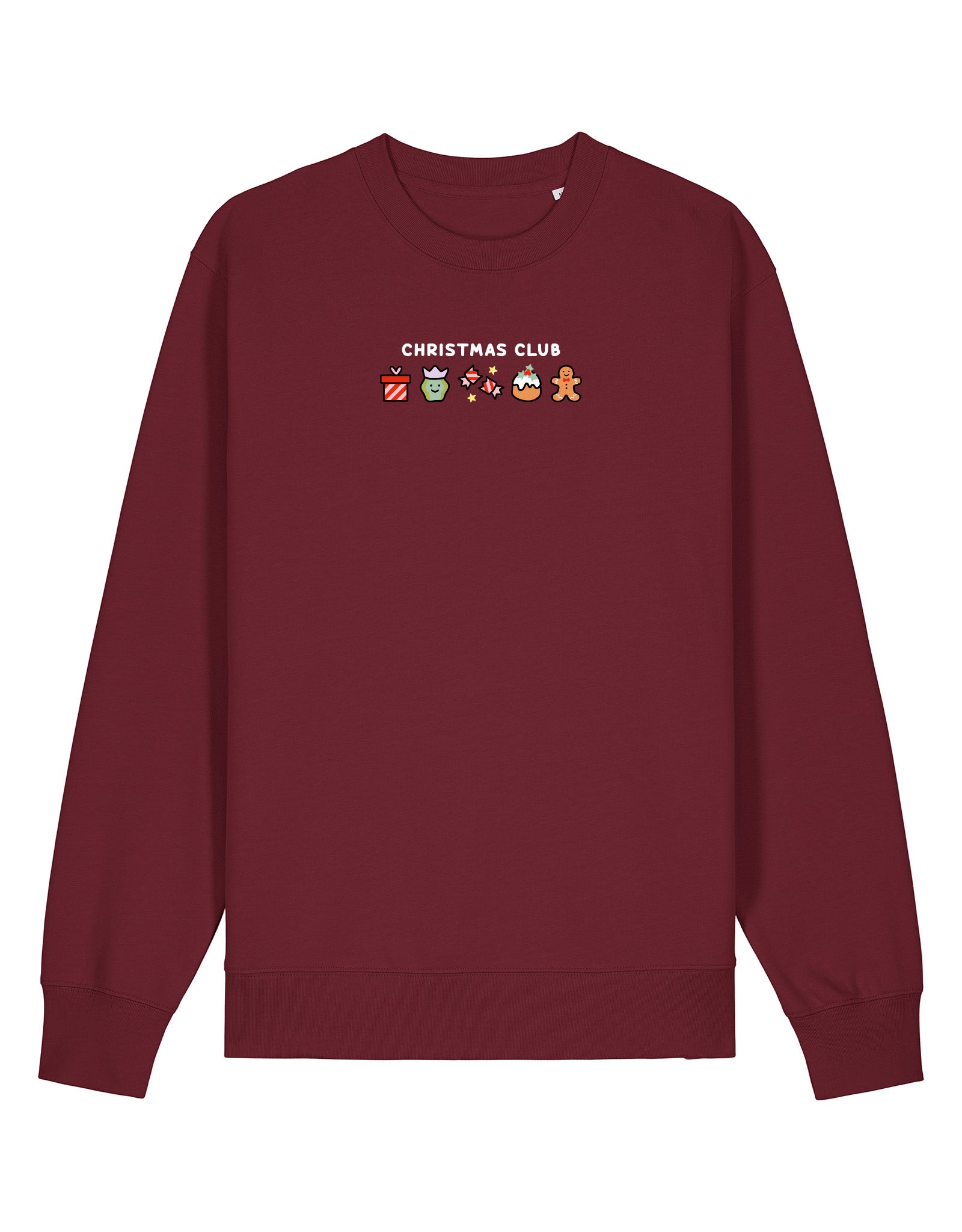 Christmas Club Embroidered Organic Cotton Sweatshirt