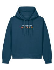 Christmas Club Embroidered Boxy Organic Cotton Hoodie
