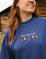 Christmas Club Embroidered Oversized Organic Cotton Tee