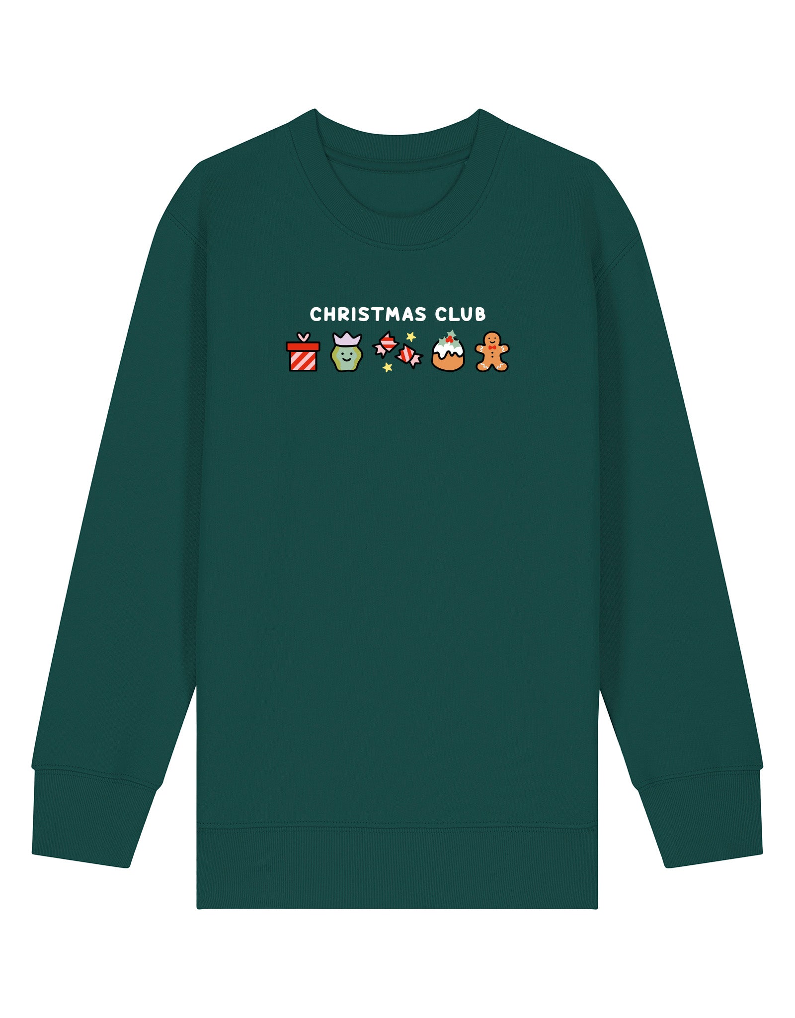 Christmas Club Embroidered Organic Cotton Childrens Sweatshirt
