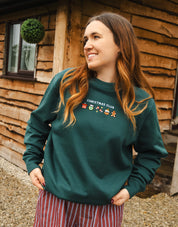 Christmas Club Embroidered Organic Cotton Sweatshirt