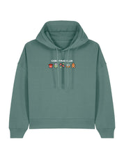 Christmas Club Embroidered Boxy Organic Cotton Hoodie