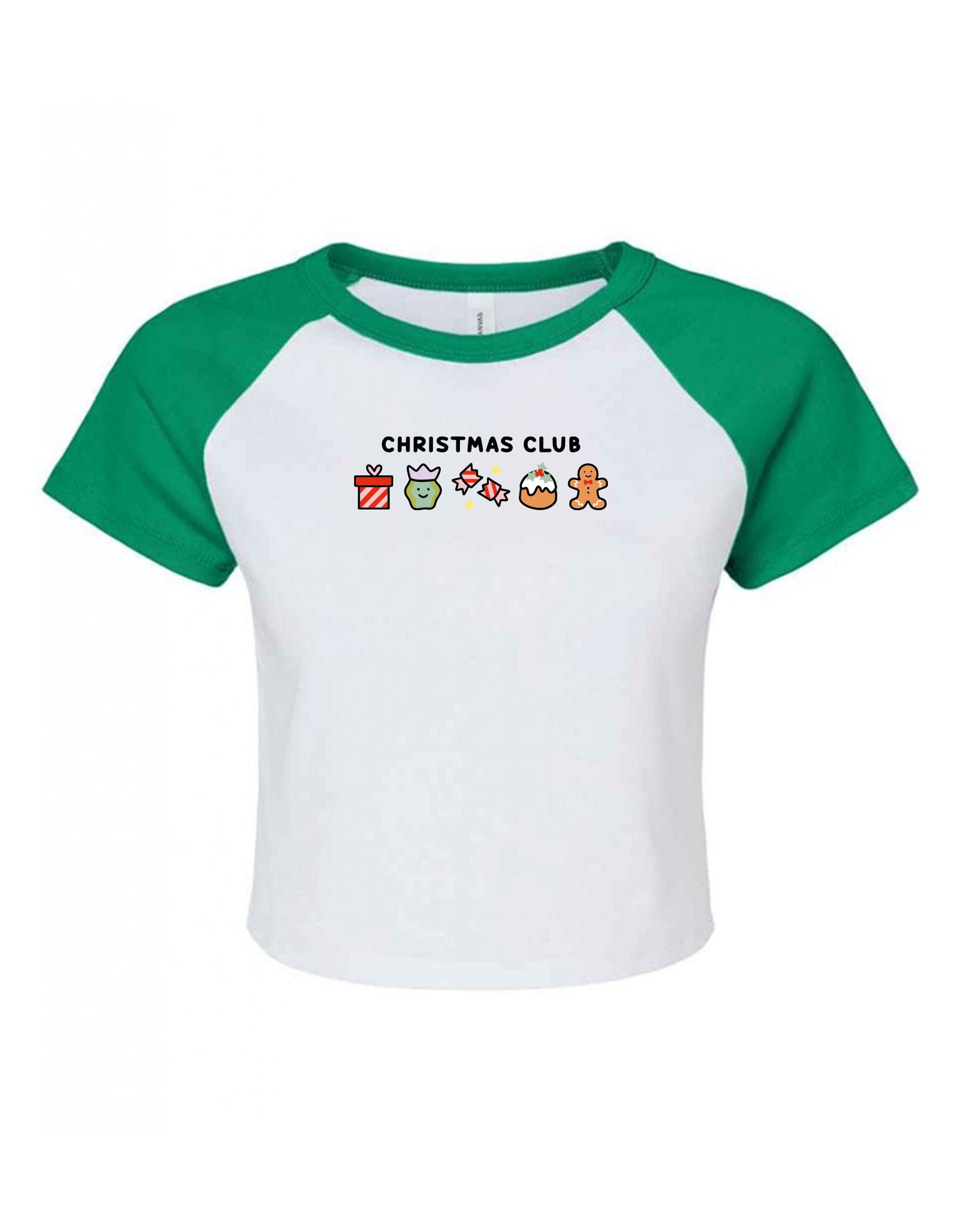 Christmas Club Embroidered Micro Rib Baby Tee