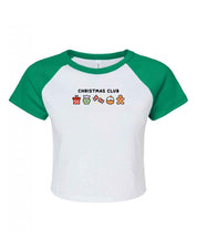 Christmas Club Embroidered Micro Rib Baby Tee