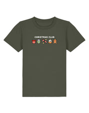 Christmas Club Embroidered Organic Cotton Childrens T-Shirt