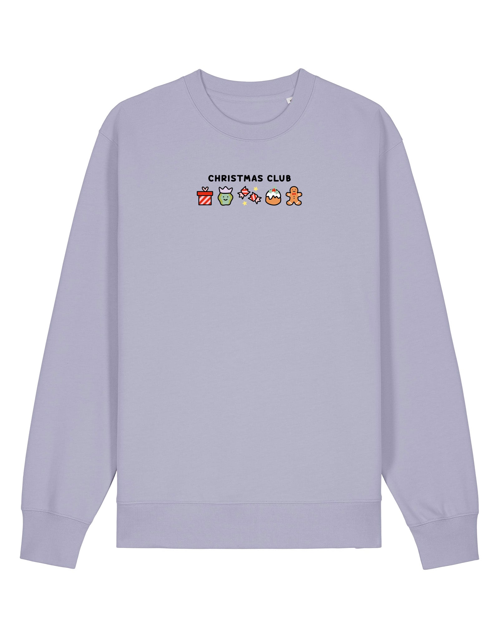 Christmas Club Embroidered Organic Cotton Sweatshirt