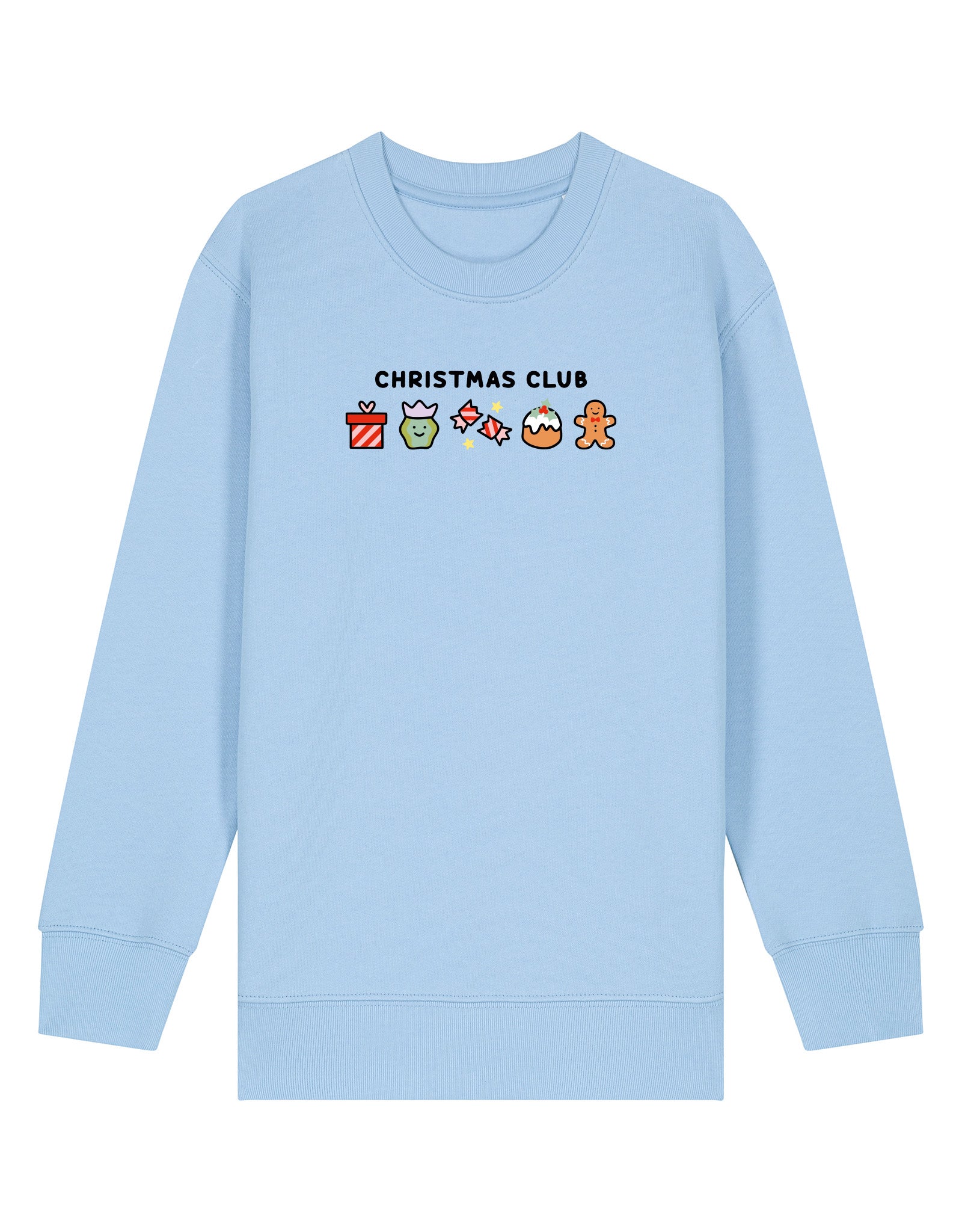 Christmas Club Embroidered Organic Cotton Childrens Sweatshirt