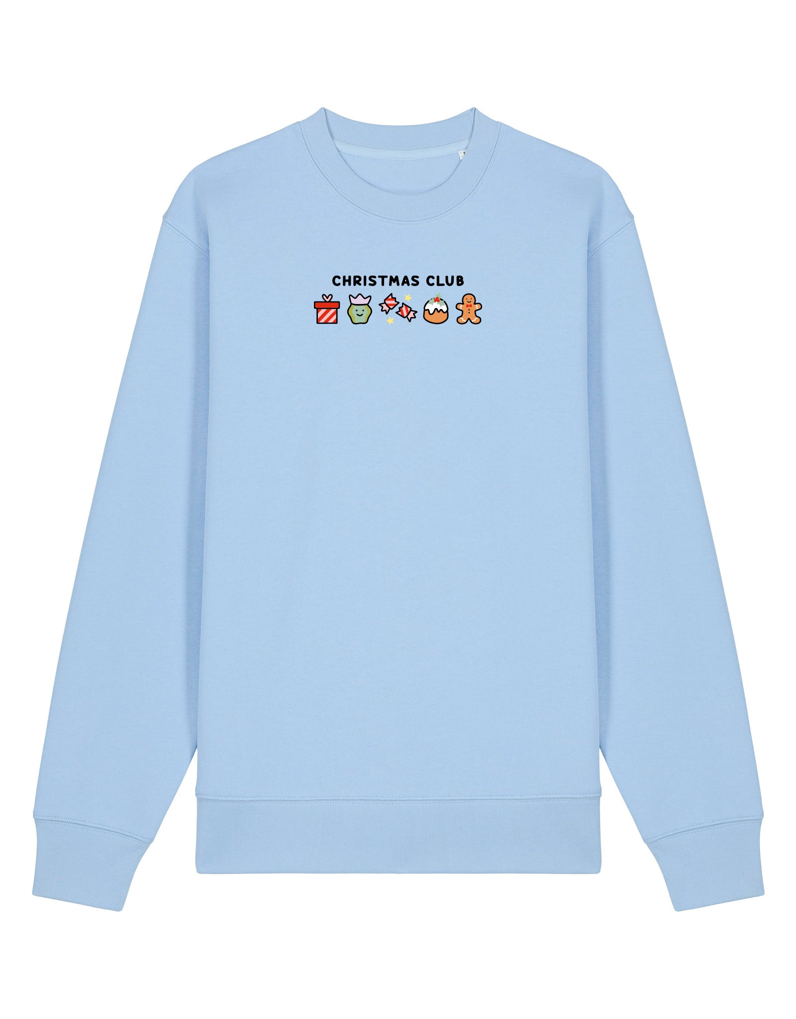 Christmas Club Embroidered Organic Cotton Sweatshirt
