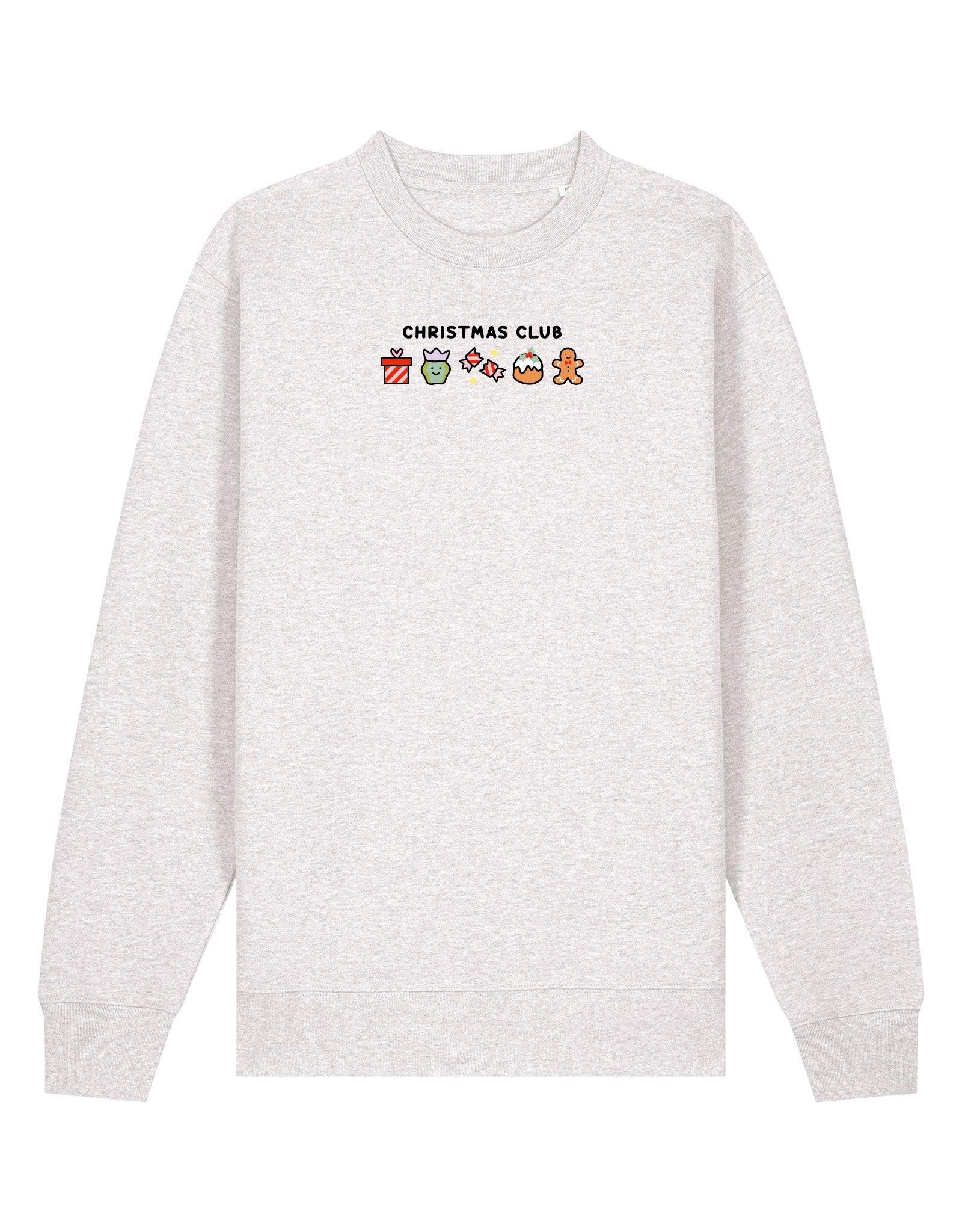 Christmas Club Embroidered Organic Cotton Sweatshirt