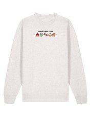 Christmas Club Embroidered Organic Cotton Sweatshirt