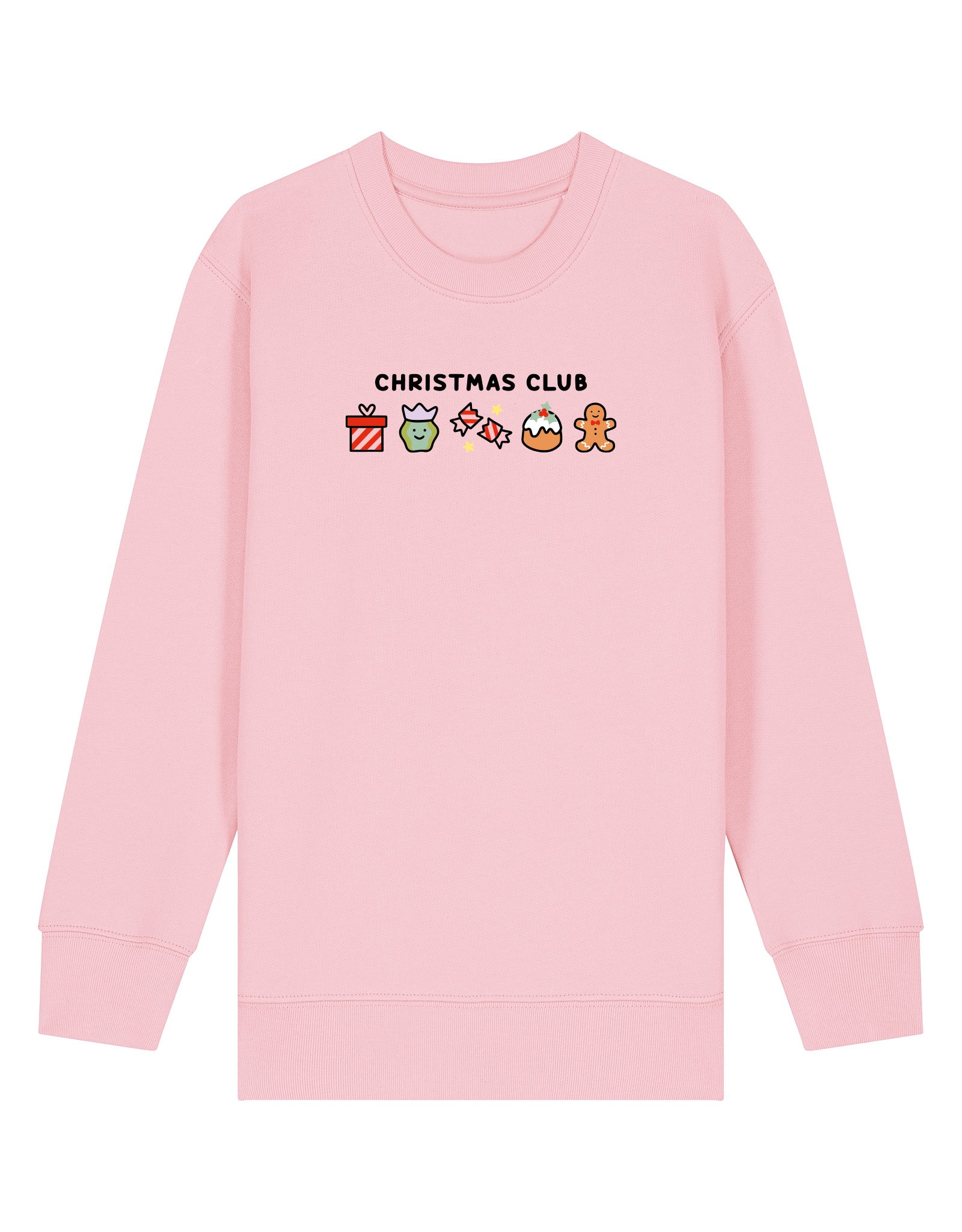 Christmas Club Embroidered Organic Cotton Childrens Sweatshirt