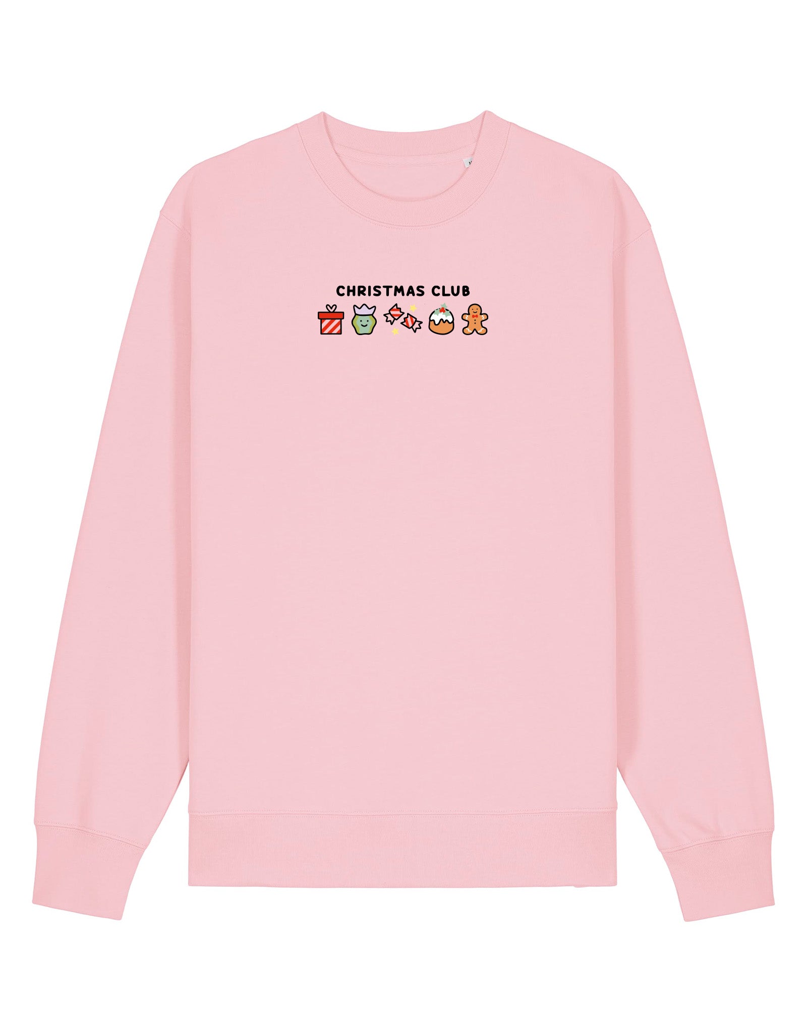 Christmas Club Embroidered Organic Cotton Sweatshirt