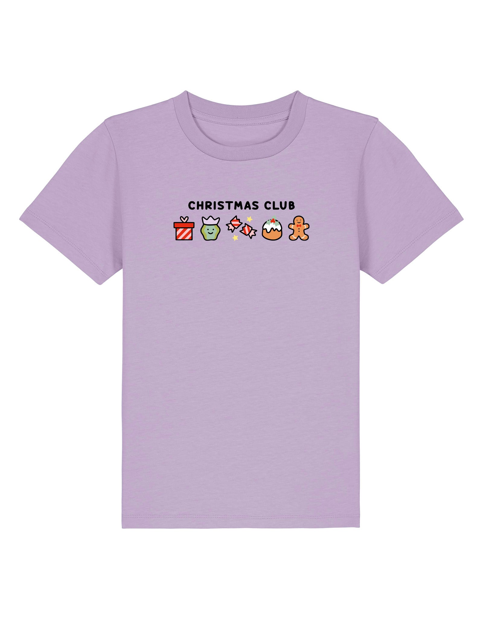 Christmas Club Embroidered Organic Cotton Childrens T-Shirt