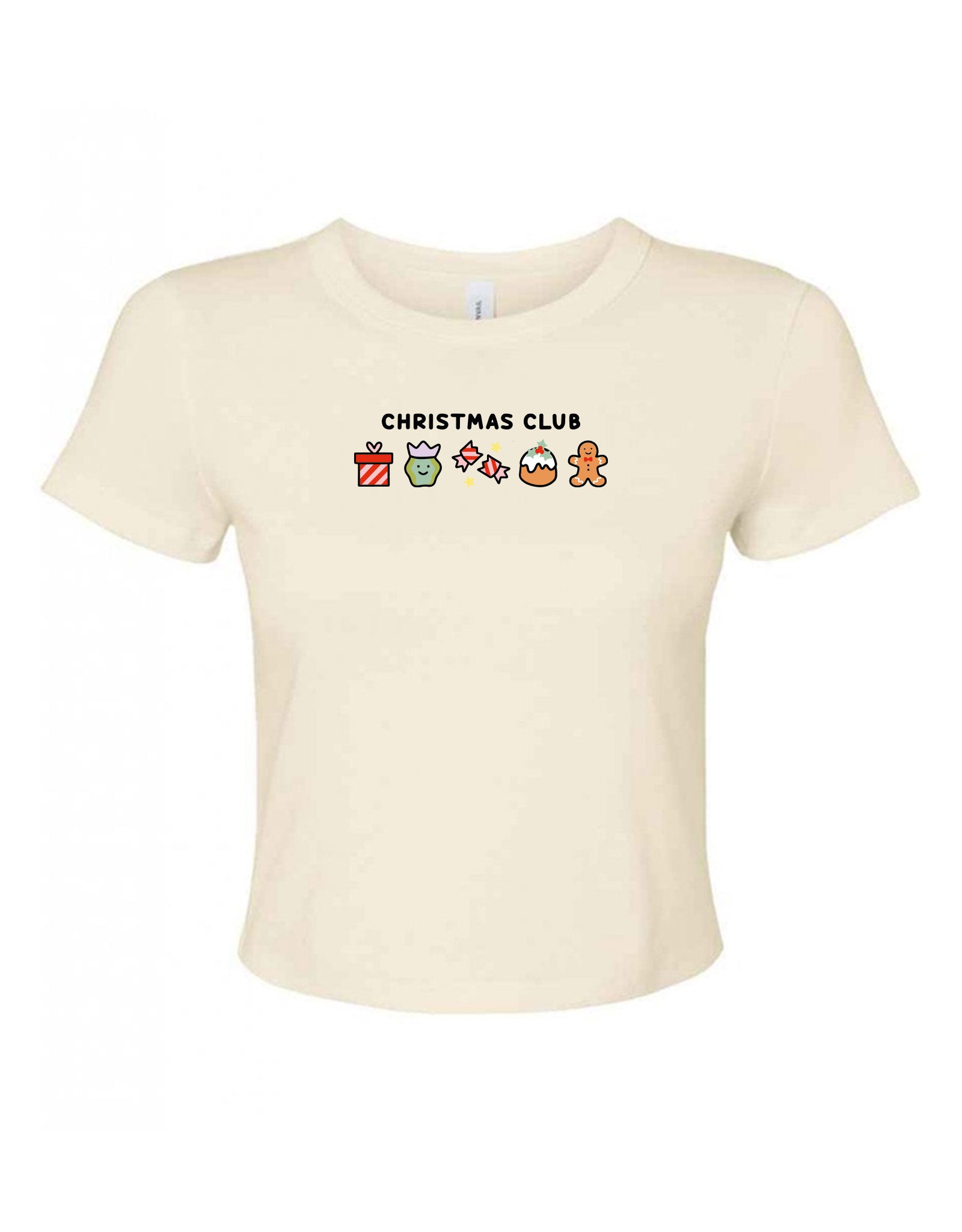 Christmas Club Embroidered Micro Rib Baby Tee