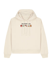Christmas Club Embroidered Boxy Organic Cotton Hoodie