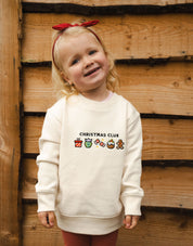 Christmas Club Embroidered Organic Cotton Childrens Sweatshirt