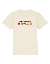 Christmas Club Embroidered Organic Cotton Childrens T-Shirt