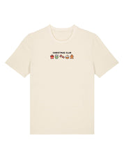 Christmas Club Embroidered Organic Cotton T-Shirt