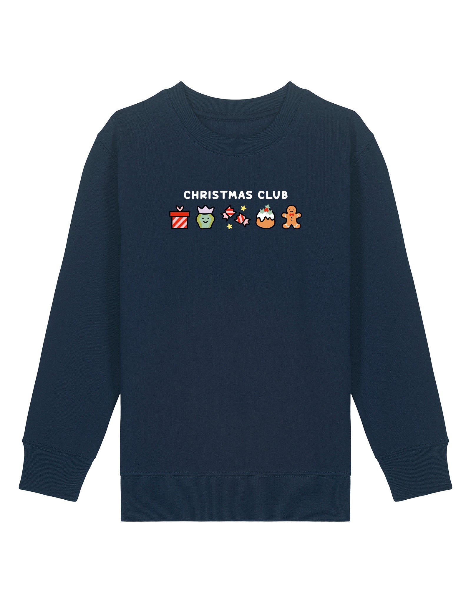 Christmas Club Embroidered Organic Cotton Childrens Sweatshirt