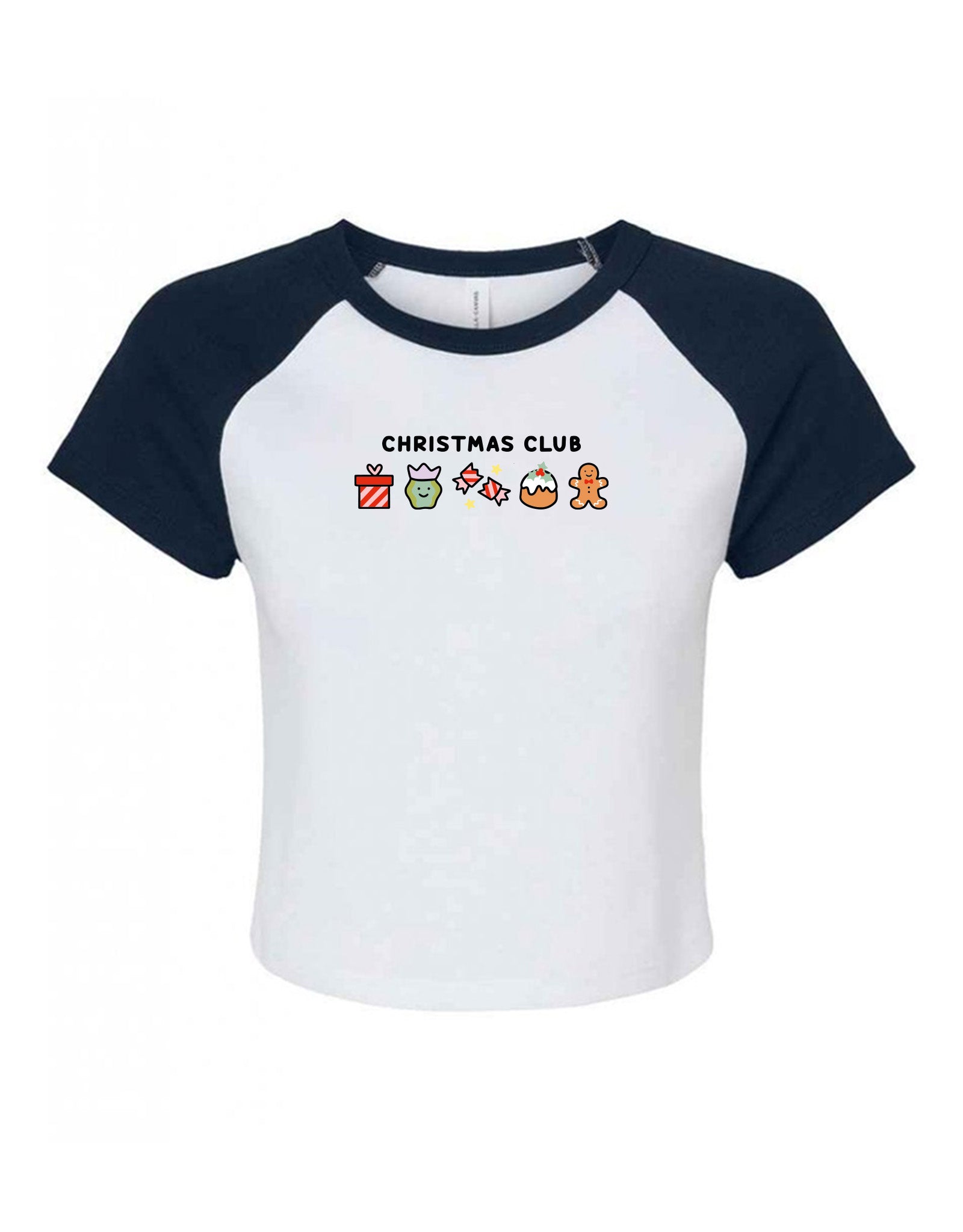 Christmas Club Embroidered Micro Rib Baby Tee