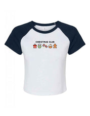 Christmas Club Embroidered Micro Rib Baby Tee