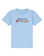 Christmas Club Embroidered Organic Cotton Childrens T-Shirt
