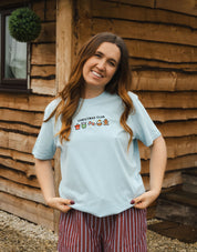 Christmas Club Embroidered Organic Cotton T-Shirt