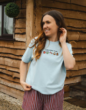 Christmas Club Embroidered Organic Cotton T-Shirt