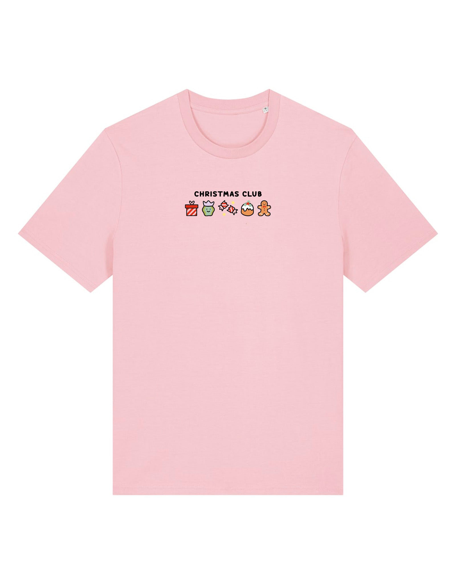 Christmas Club Embroidered Organic Cotton T-Shirt