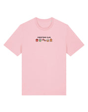 Christmas Club Embroidered Organic Cotton T-Shirt