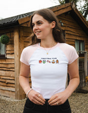 Christmas Club Embroidered Micro Rib Baby Tee