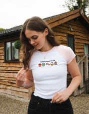Christmas Club Embroidered Micro Rib Baby Tee
