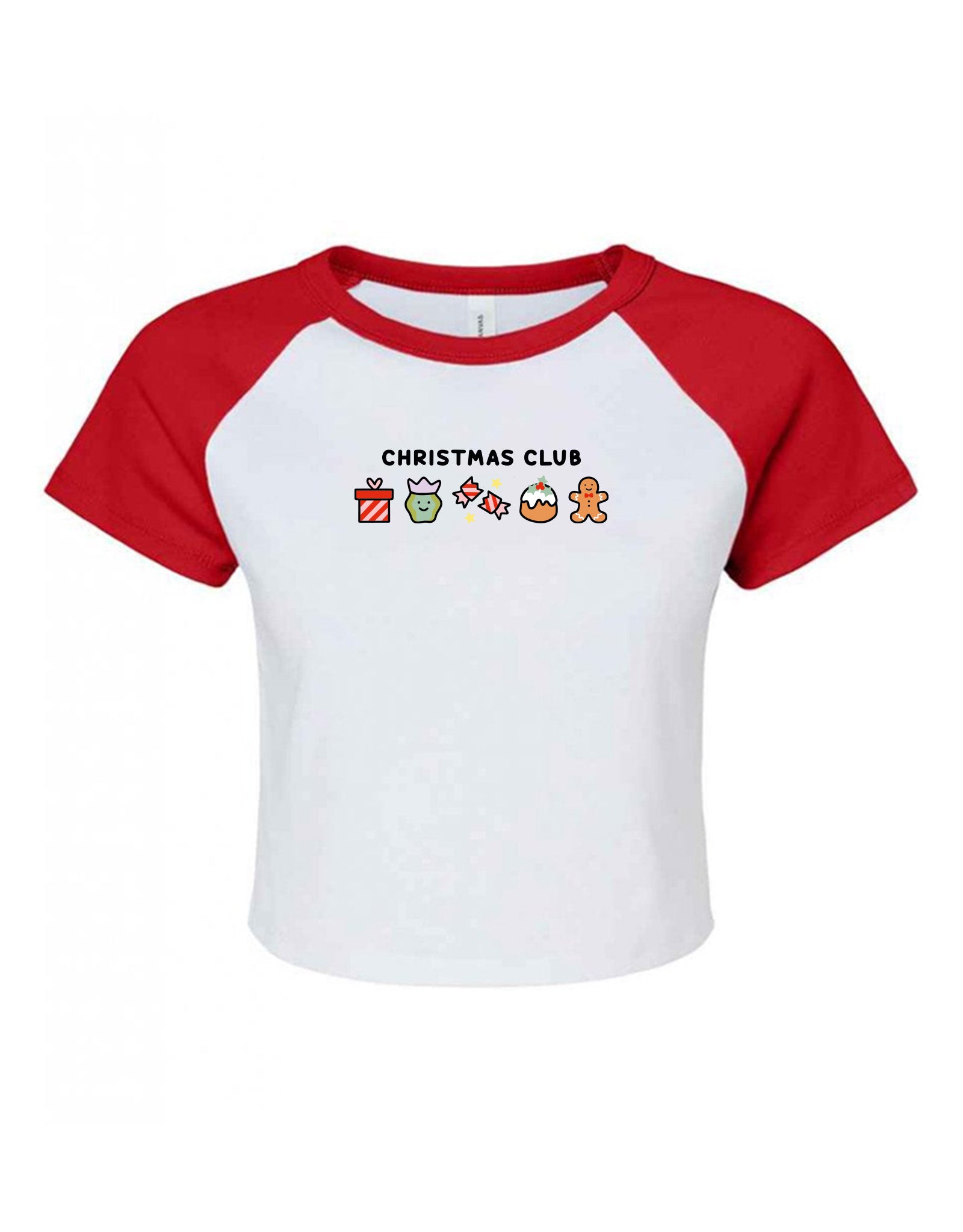 Christmas Club Embroidered Micro Rib Baby Tee