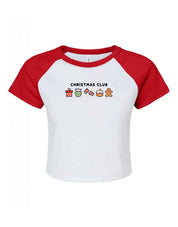 Christmas Club Embroidered Micro Rib Baby Tee