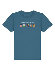 Christmas Club Embroidered Organic Cotton Childrens T-Shirt